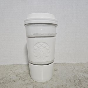 Starbucks Coffee Mug Stacking Candy Dish 4 Piece White Ceramic Snack Bowls 2012